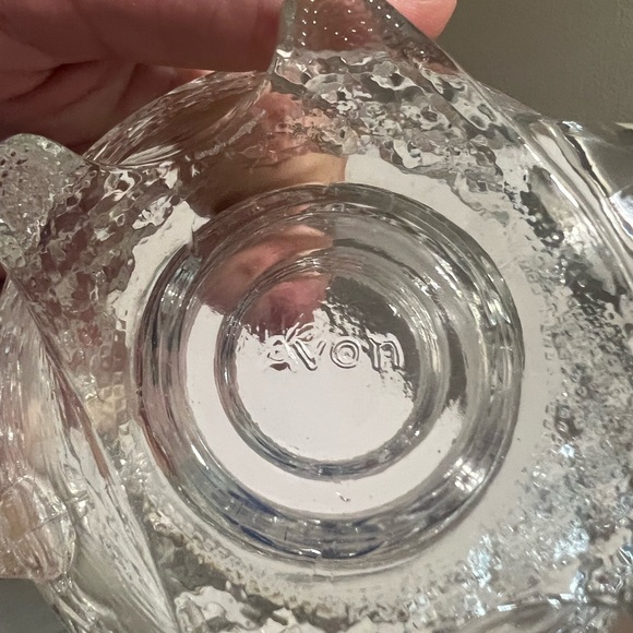 Vintage Avon Pressed Crystal Glass Turtle Tea Light Votive Candle Holder - Picture 7 of 8